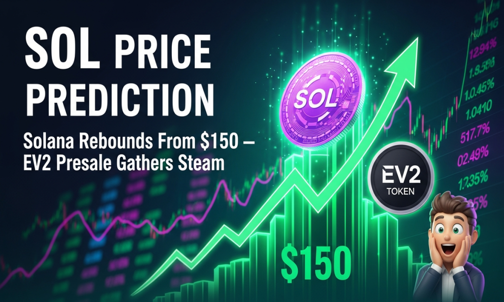 Solana Rebounds From $150, EV2 Presale Gathers Steam, Crypto Relief Rally Commences