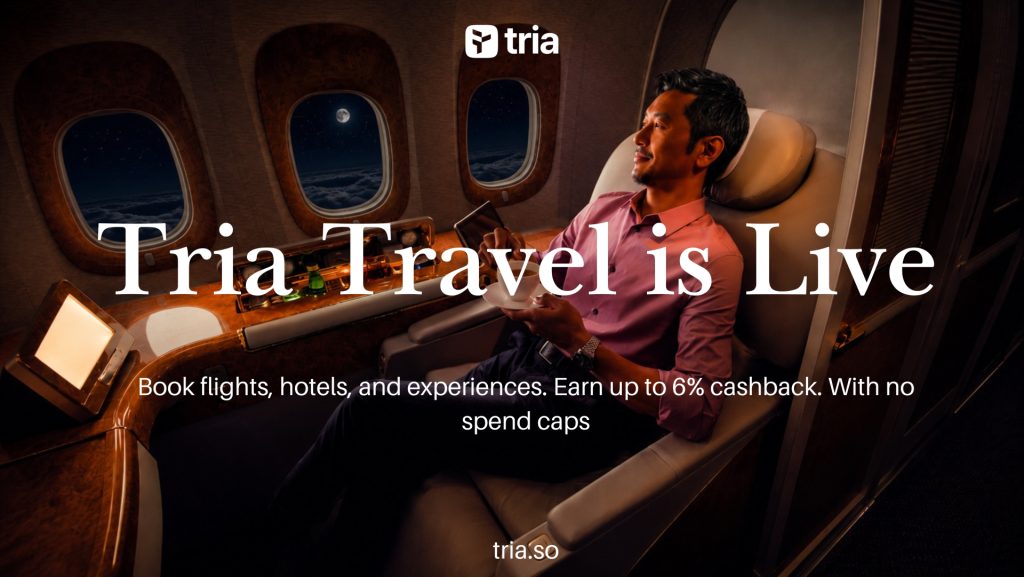 Tria Launches In-App Travel Booking With Up To 6% Cashback Through Partnership With Bookit Tria Launches In-App Travel Booking With Up To 6% Cashback Through Partnership With Bookit